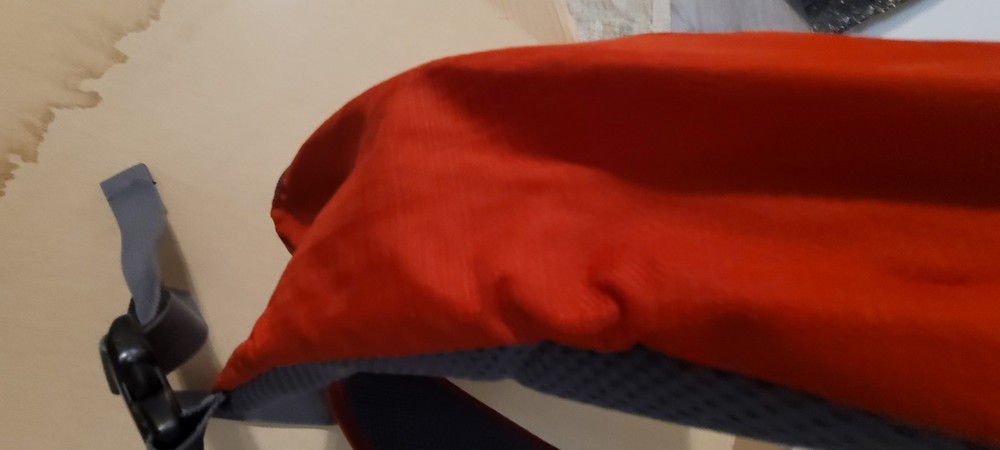 Eddie Bauer Red & Gray Hiking Camping Daypack Backpack Nylon Adjustable Strap