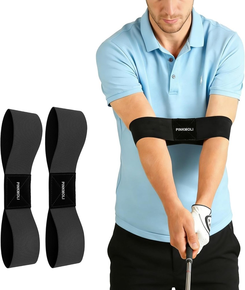 2 Pack Golf Swing Training Aid Swing Correcting Arm Band for Muscle Memory & Bod