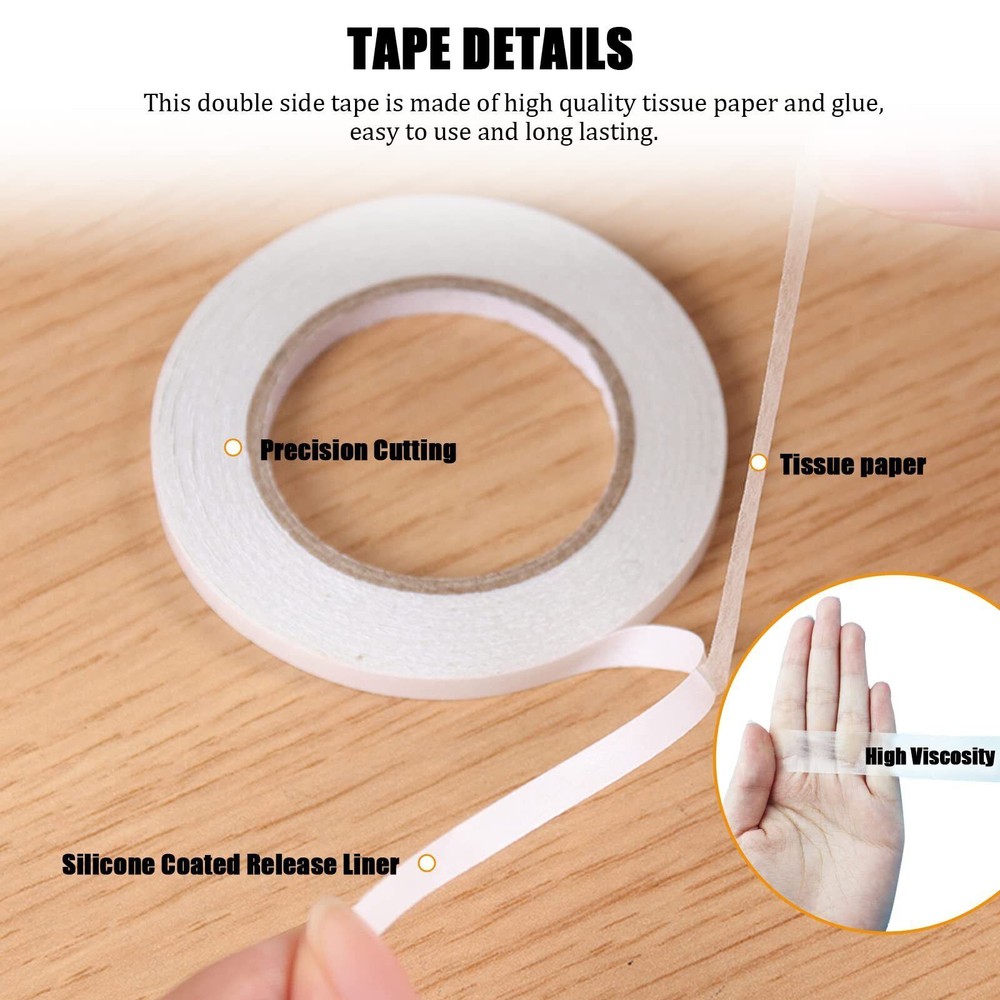Double Sided Tape Crafts Stationary Basting Permanent Adhesive Tape Select Width