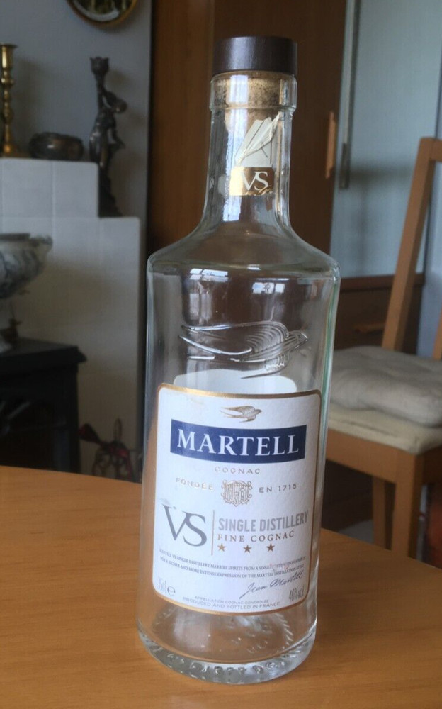 EMPTY MARTELL COGNAC 35CL BOTTLE