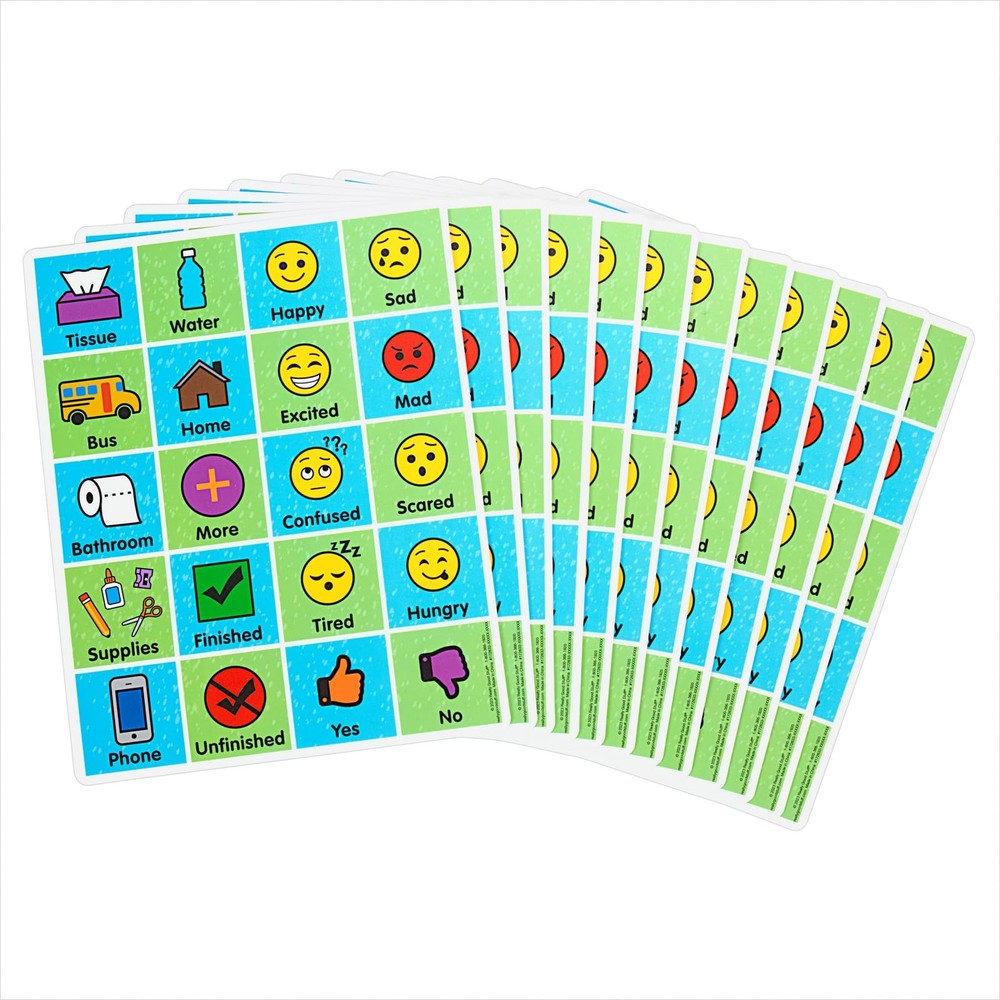 Really Good Stuff Communication Reference Cards - Set of 12 Medium
