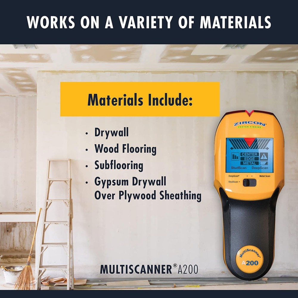 Wall Scanner Stud Finder & Metal Detector Zircon MultiScanner A200 Electronic