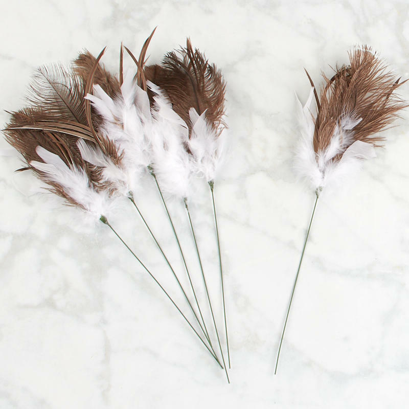 Factory Direct Craft Artificial White Ostrich Feather Accenting Sprays | 6