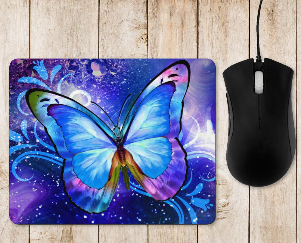 Butterfly Blue Mouse Pad