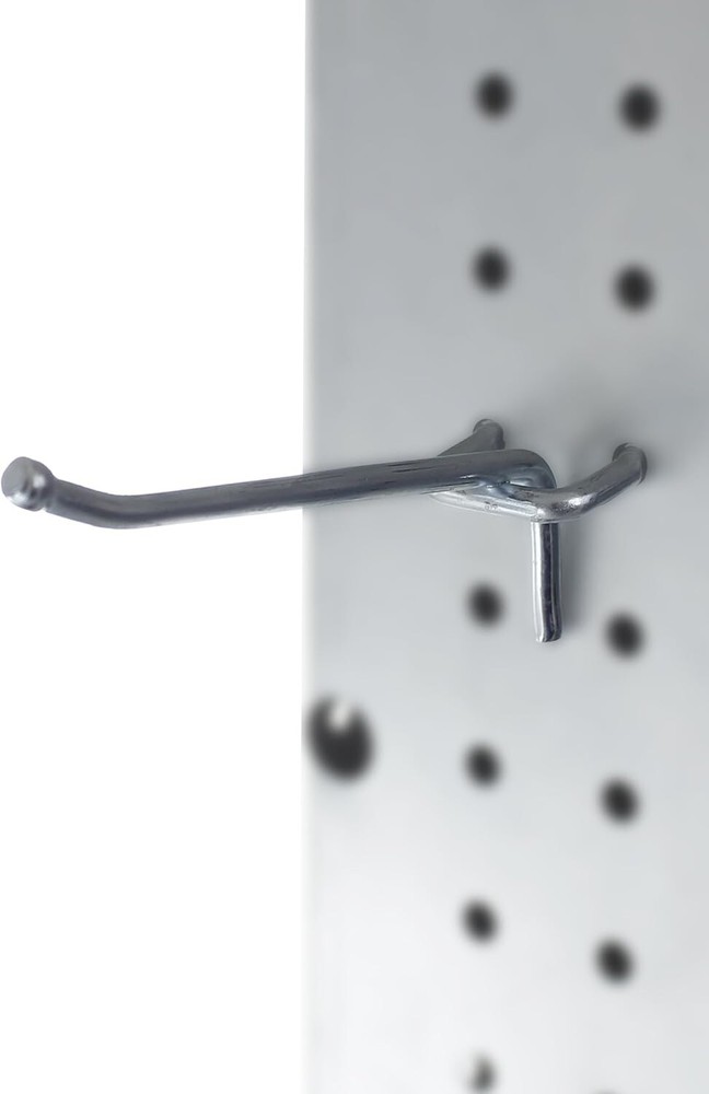 50-Pack Heavy Duty Pegboard Hooks - Chrome Finish for Ultimate Organization