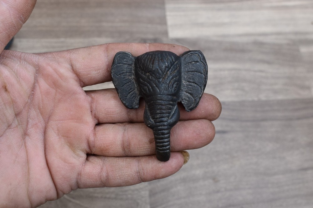 Iron door knobs cast cabinet ELEPHANT drawer handles Kitchen pull rustic 10pcs