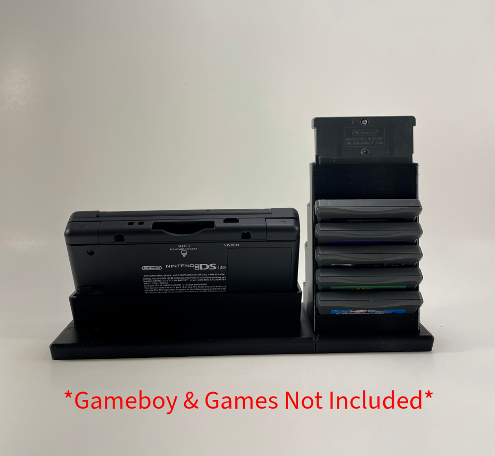 Nintendo DS Lite & 9 Game Cartridge's Display - DISPLAY ONLY (Customize Colors)