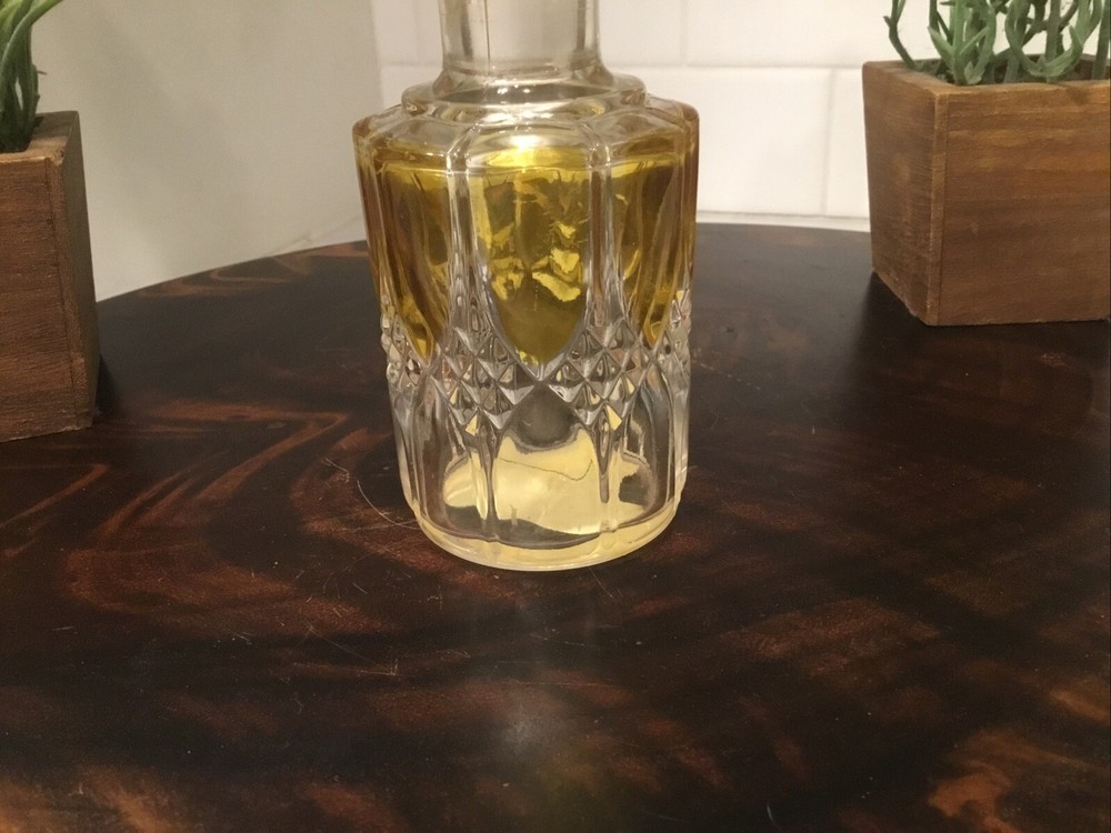 Vintage Val Saint Lambert Perfume Bottle Pressed Glass