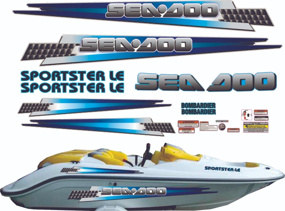 SEADOO SPORTSTER LE 2001-2006 GRAPHICS / DECAL / Sticker KIT CUSTOM BLUE