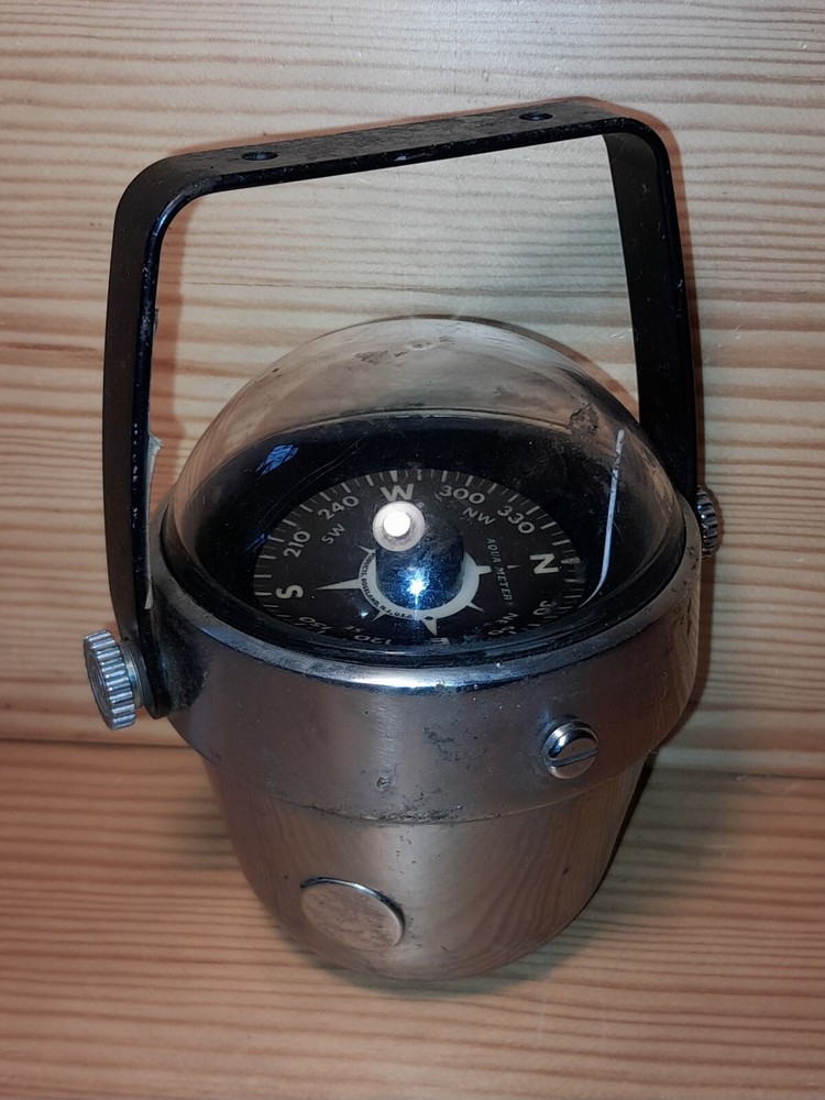 Vintage Boat Watercraft Chrome Compass