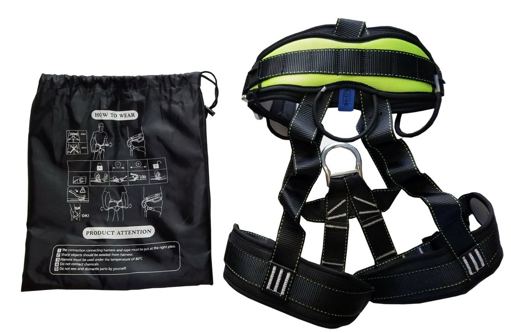 Tree Climbing Spike Set Pole Spurs Climber Adjustable With Pro Harness + Lanyard