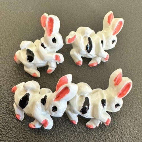 Vintage Plastic Bunny Rabbit Novelty Sewing Buttons