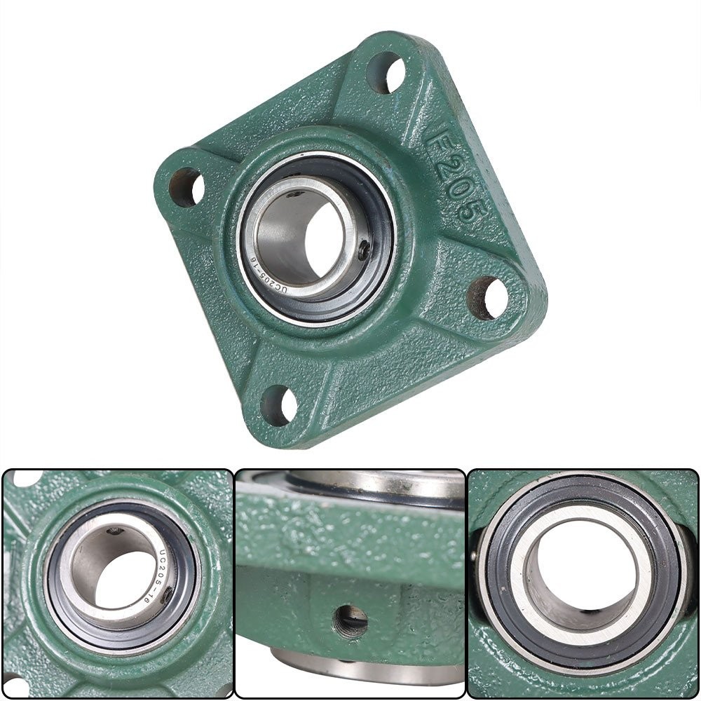 LABLT 2× 1" Bore 4 Bolt UCF205-16 Solid Base Pillow Block Flange Mounted Bearing