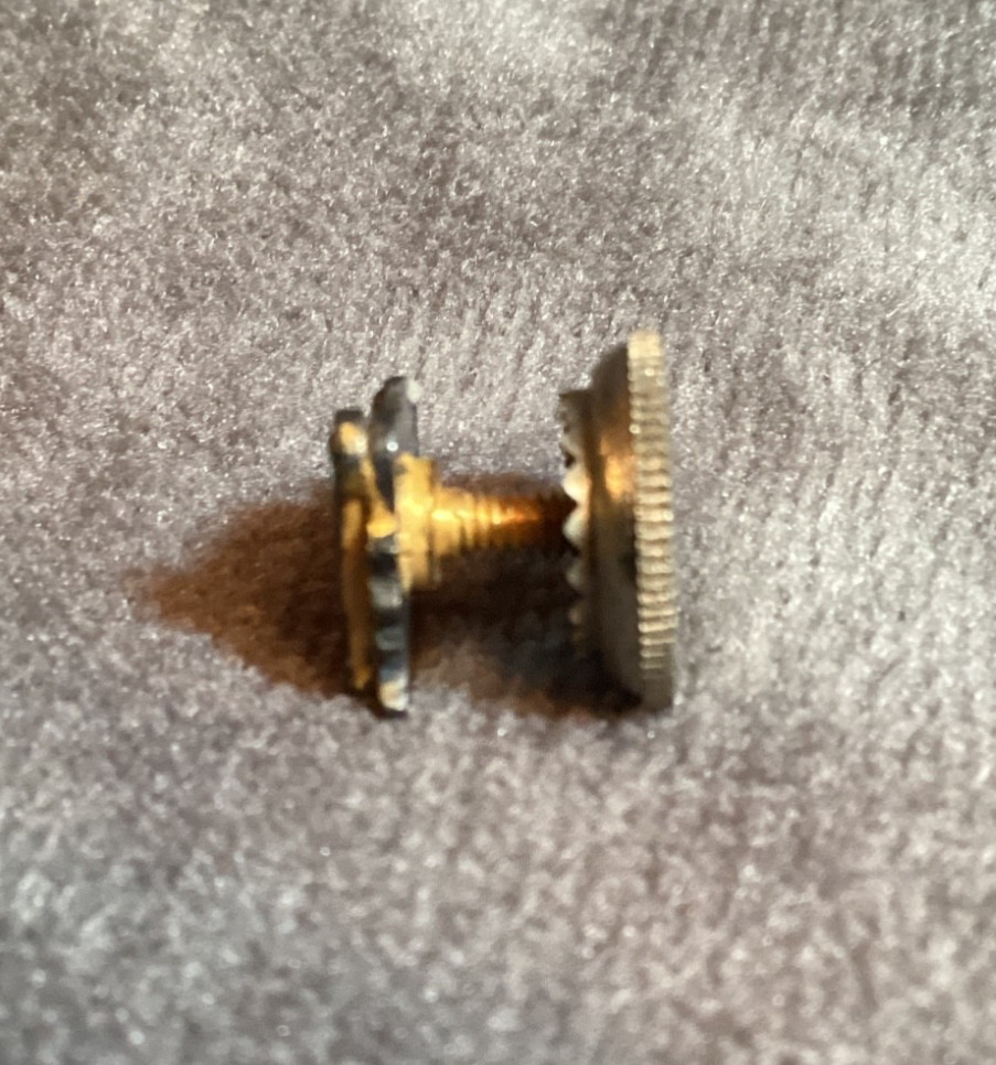 VINTAGE FREEMASON MASONIC SQUARE & COMPASS LAPEL PIN w/ Threaded Post