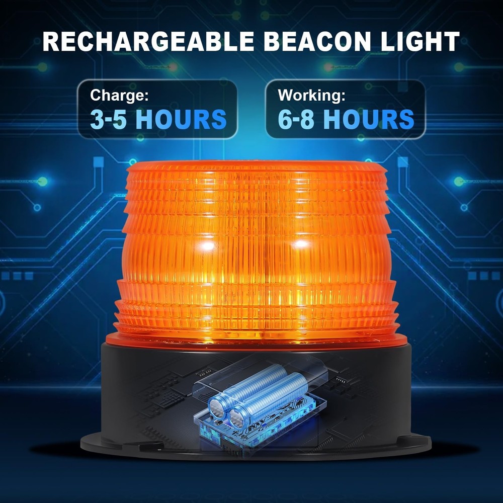 ANTOM Magnetic Wireless Beacon Light, Rechargeable Emergency Flashing Warning...