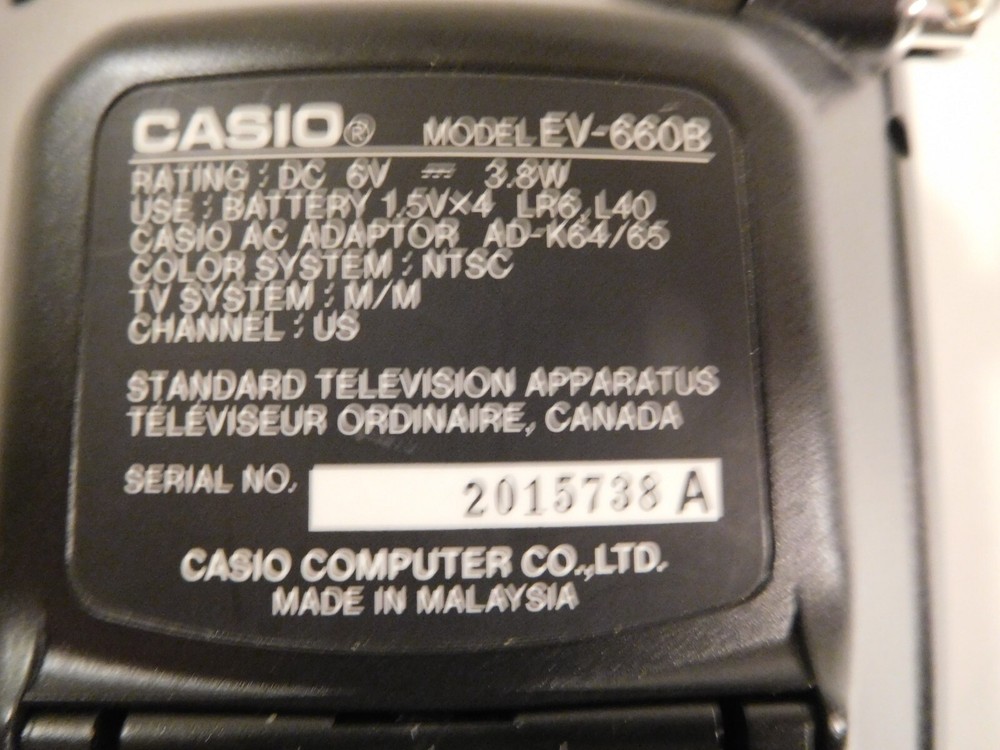 Vintage Casio EV-660B Handheld TV