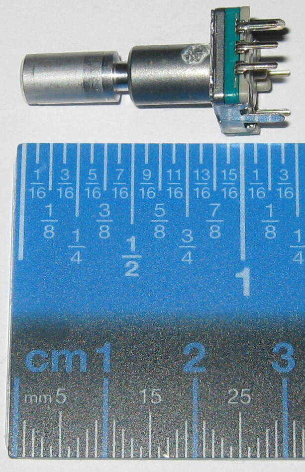 5 X Alps Rotary Encoder w/ Momentary Switch - 30 Detent / 360 Degrees - PC Board