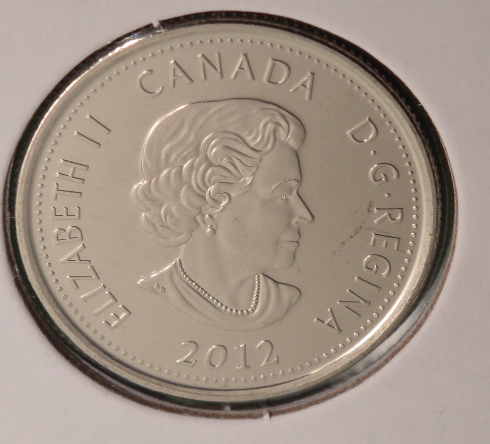 2012 CANADA 25¢ - BROCK - PLAIN - BU From Mint Roll