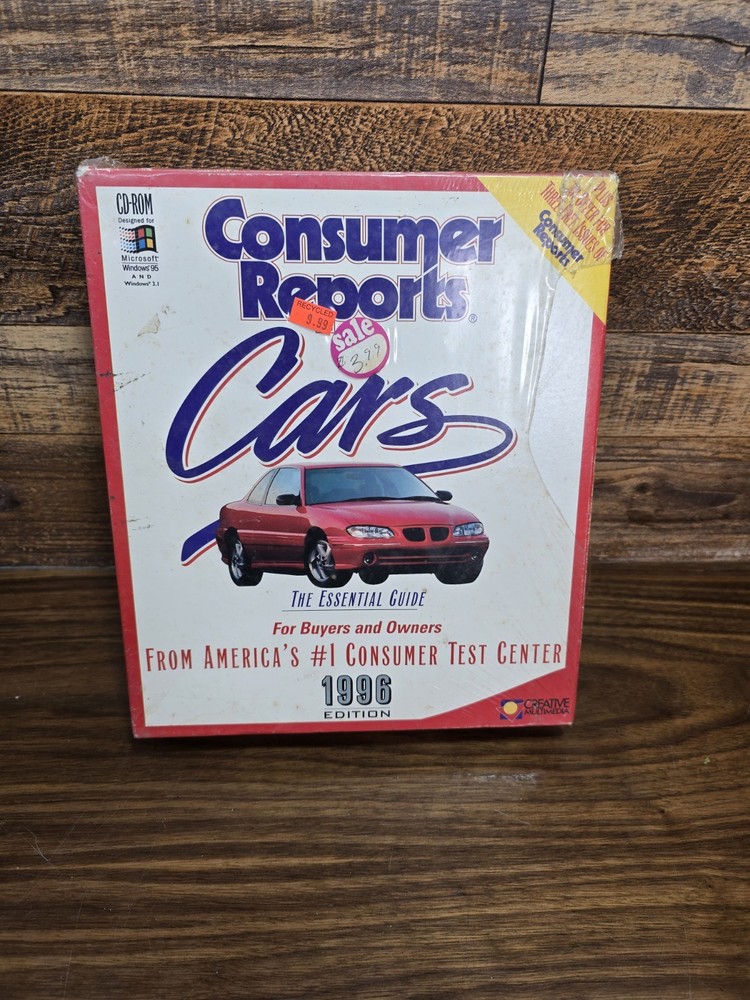 CONSUMER REPORTS - CARS 1996 EDITION REFERENCE PC CD-ROM, WIN 3.1/95 SOFTKEY