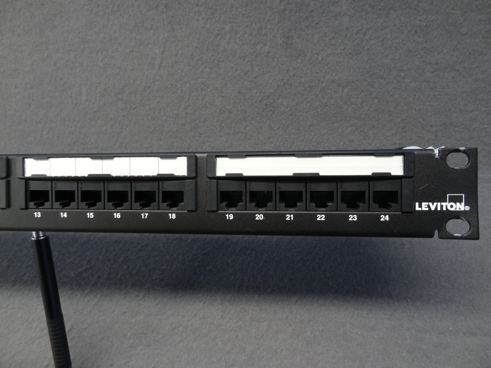 LOT Leviton Cat 6 Extreme 6+ 48-Port Patch Panel Rack Mount Network Cable Black