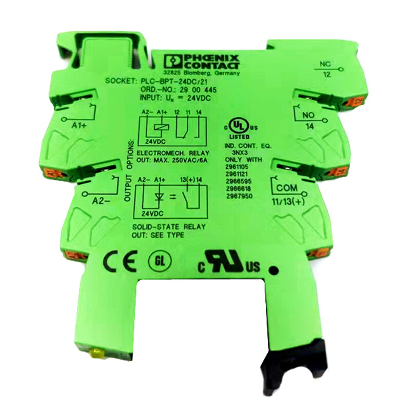 1Pc PHOENIX No.2900445 24VDC PLC-BPT- 24DC/21 Relay Socket