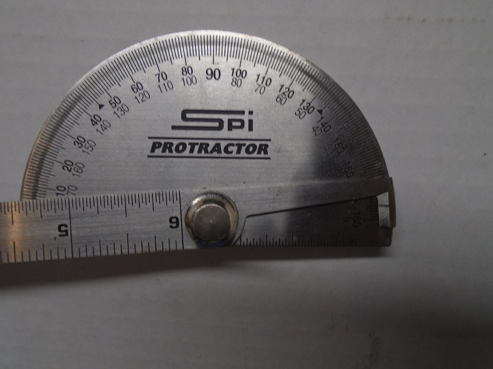 SPI 30-393-3 Rectangular Head Protractor 180°
