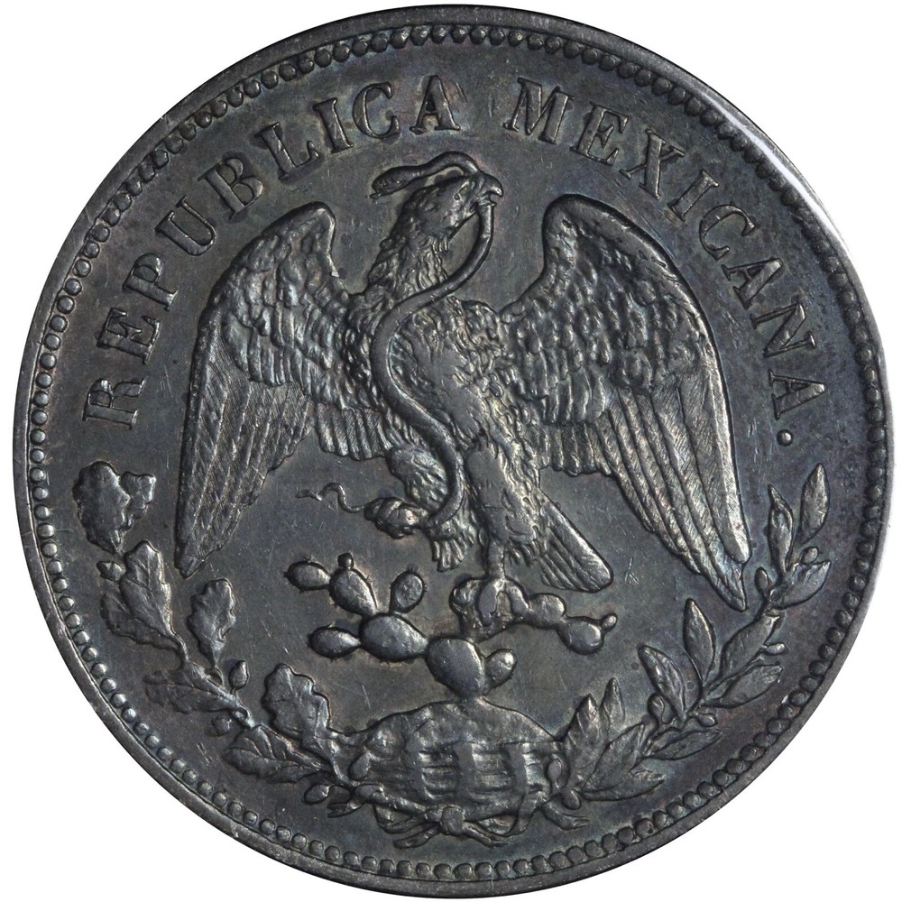 1909 Mo GV Mexico 1 Peso Toned E708 YFU