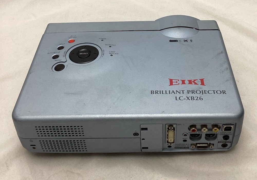 EIKI LC-XB26 BRILLIANT PROJECTOR, Cords & Carrying Case (Powers-On)