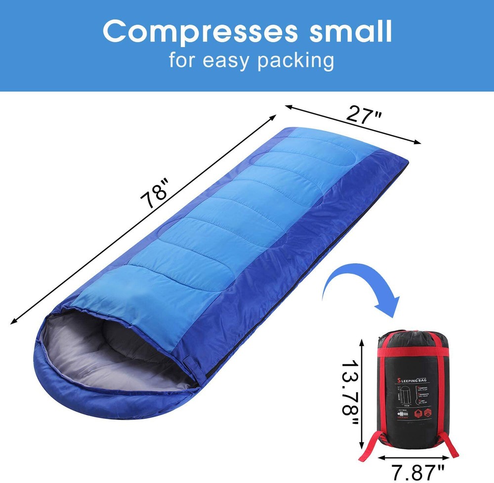 SEMOO Sleeping Bag Portable Hood Compression Sack for Backpacking Camping Hike