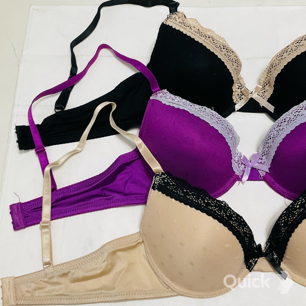 32B - NWT 3 pc Polka Dots Mesh Contour Bras