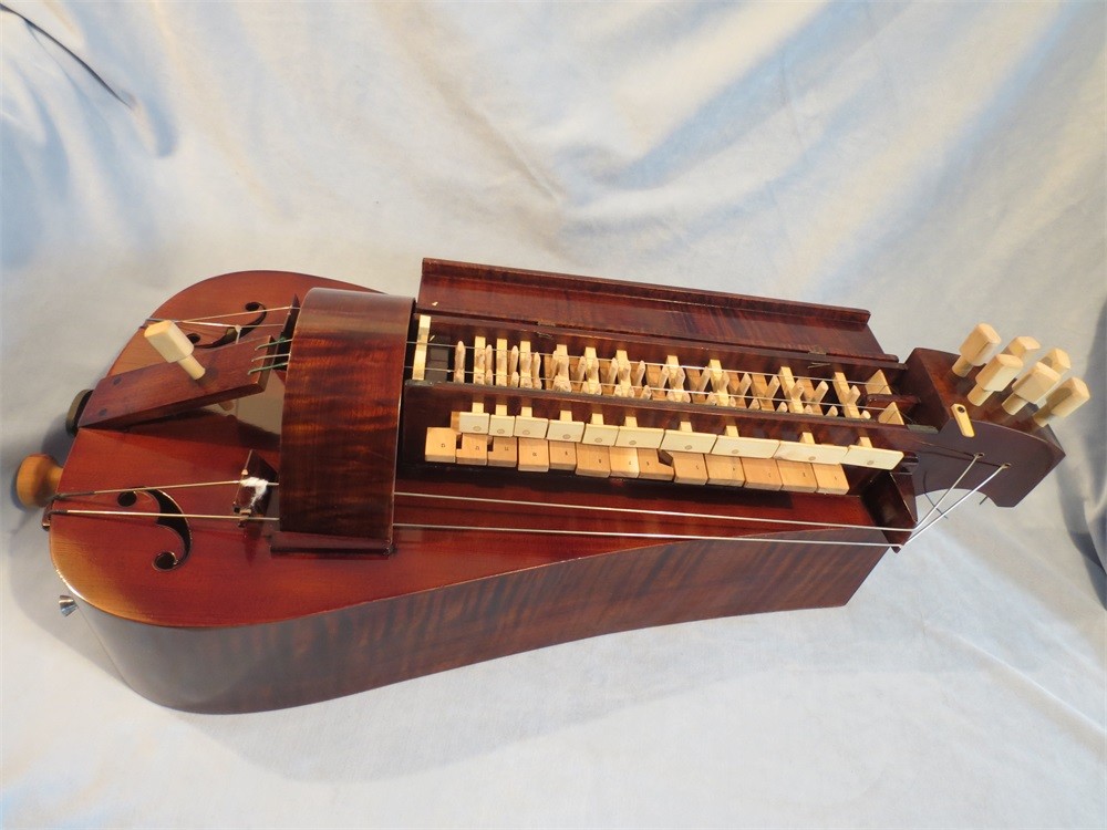 Hand Made 6 strings 24 keys Hurdy Gurdy,Whole Maple wood#2