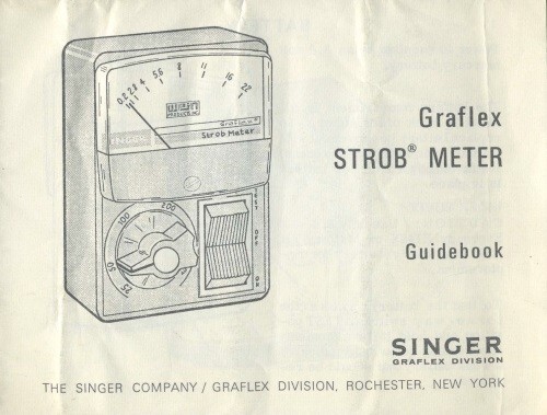 Singer Graflex Strob Meter Guidebook Instruction Manual