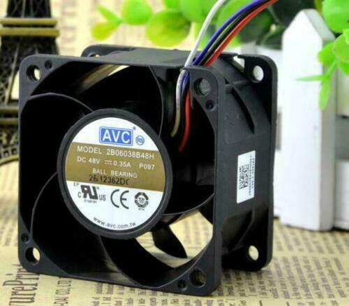 1pcs  AVC 2B06038B48H 6038 48V 0.35A 6CM 4-wire cooling fan
