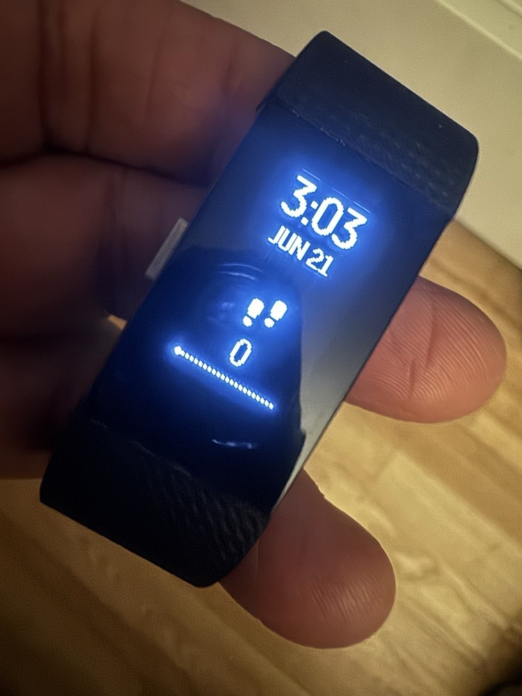 Fitbit Alta HR Black Activity Workout Sleep Tracker - Charger Included Works!