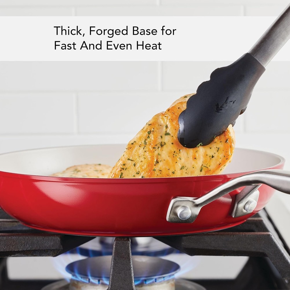 KitchenAid Hard Anodized Ceramic 9-Piece Nonstick Cookware Set – Includes Fry