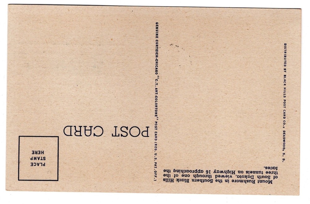 #1011 Mount Rushmore Keystone SD 1952 FDC - Maximum Card (Serviced Postcard)