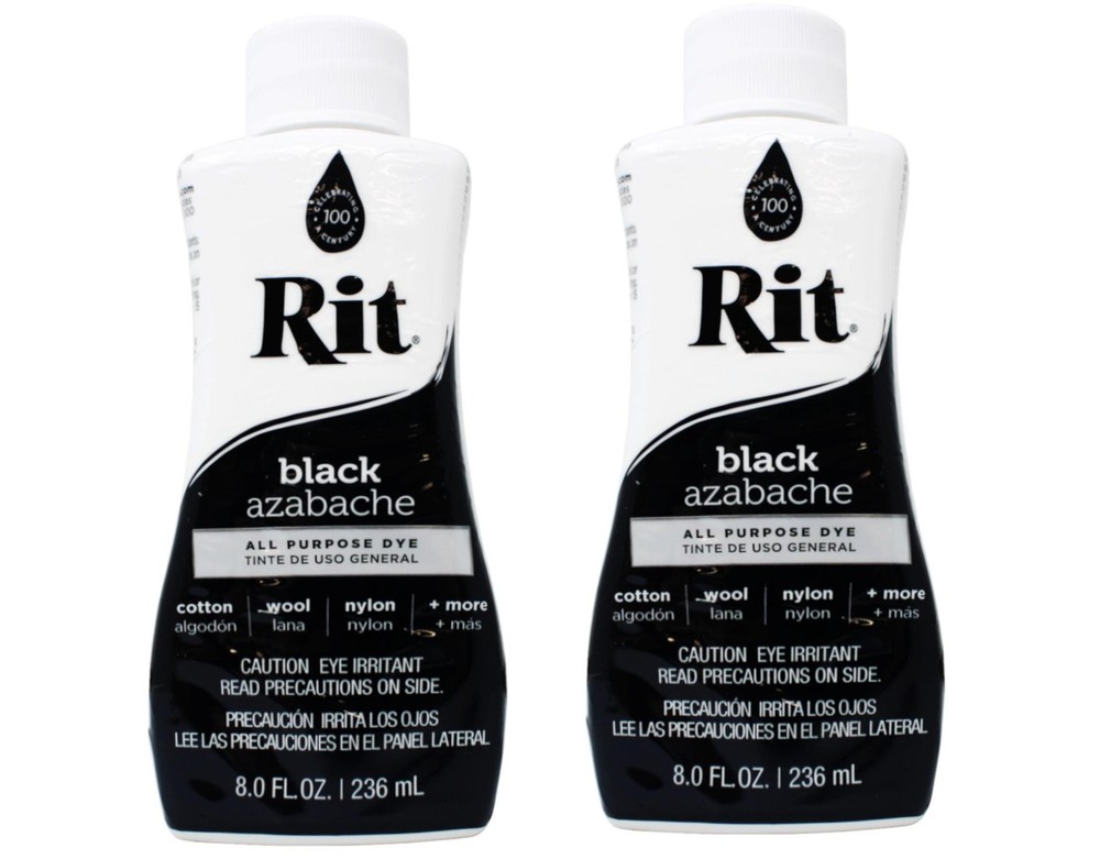 Rit All-Purpose Liquid Dye, 8 Ounce, Black - 2 Pack