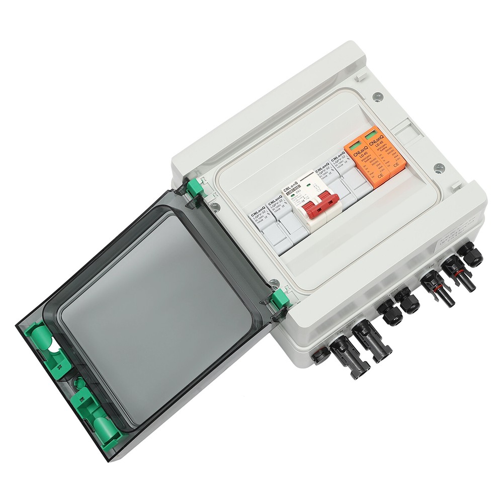 DC 500V/1000V Solar PV Combiner Box 2 Strings Circuit Breaker for Solar Panel