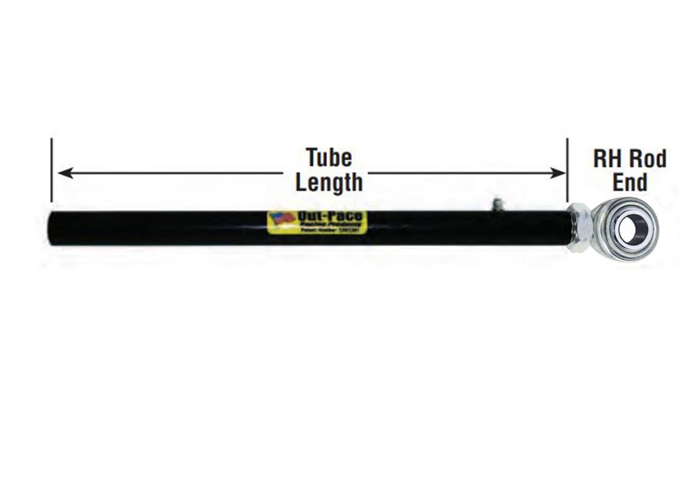 Out-Pace Performance Greasable Steel Modified Tie Rod 15"Long RH Rod End