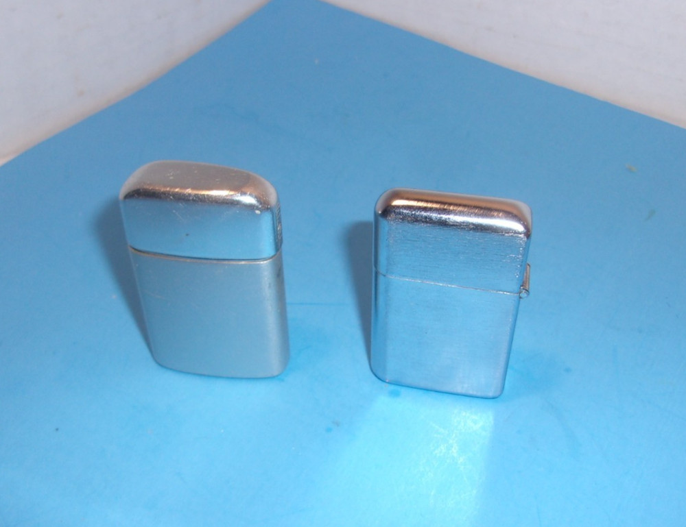 2 Vintage Ronson Typhoon CIGARETTE Chrome LIGHTER