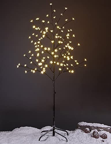 Cherry Blossom Tree 5FT 128 LED Lighted Tree for Decoration Inside Warm White