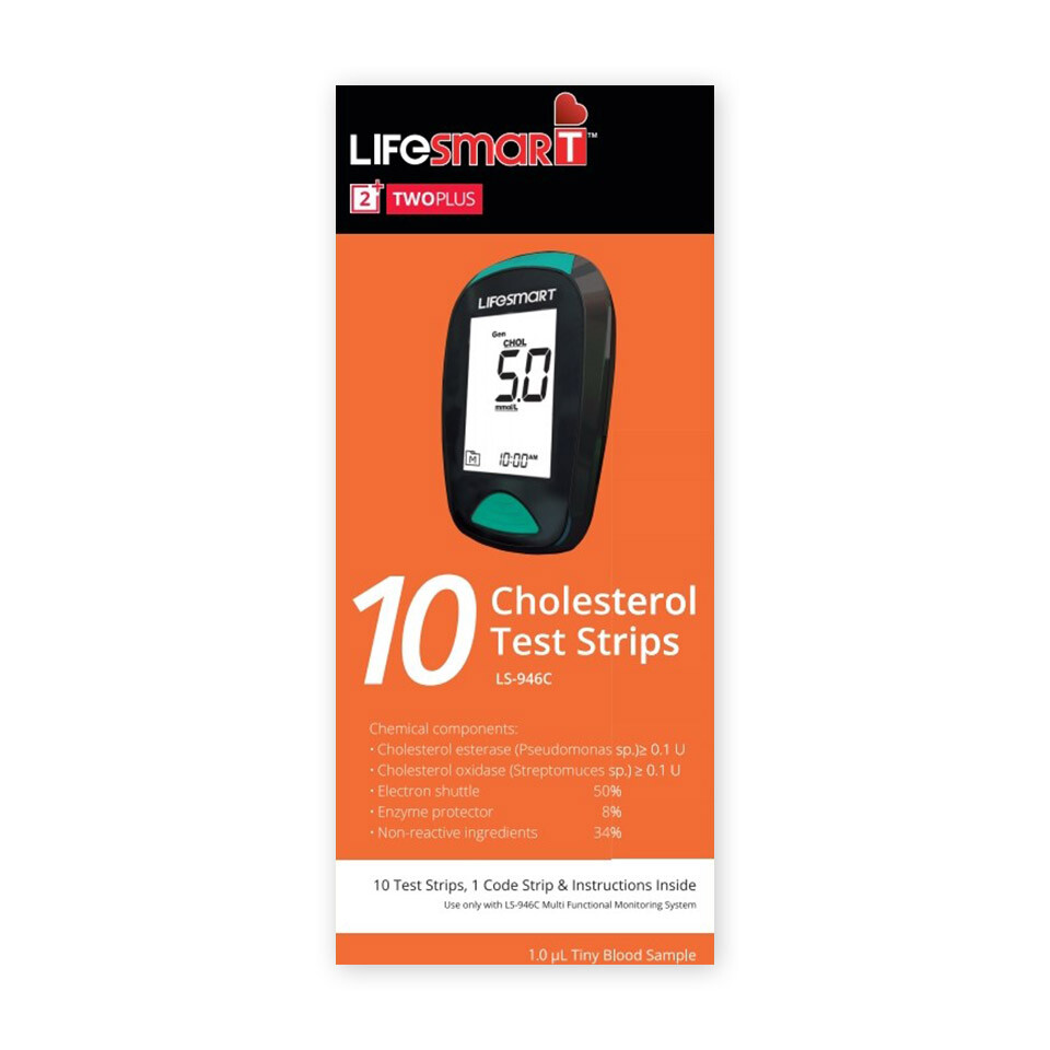 Lifesmart 10 Cholesterol Test Strips use with Multi-functional Monitoring System