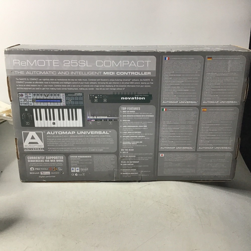 Novation Remote 25SL Compact Midi Keyboard Controller W/ Power Cord