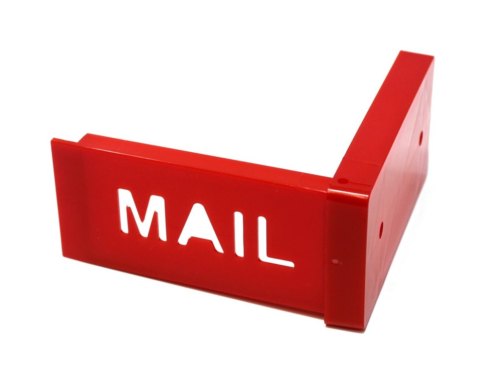 Plastic Front Mount Red Mailbox Flag for Brick, Stone Mailboxes Mail Alert Flag