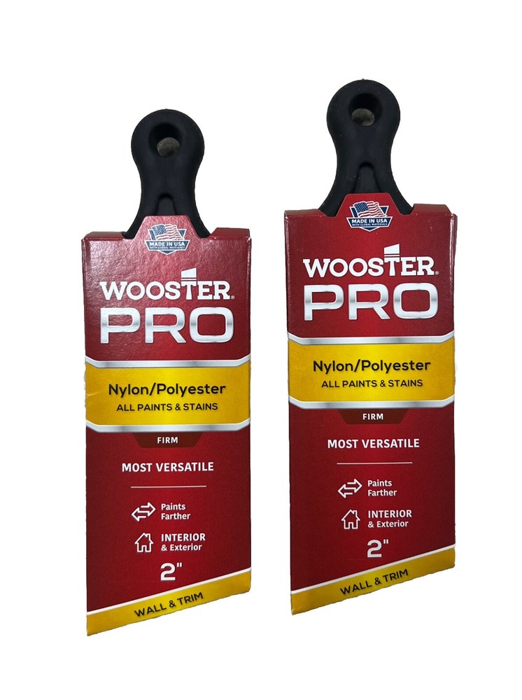 Wooster Pro Paint Brush, Nylon/Polyester, 2-Inch, (2 PACK)