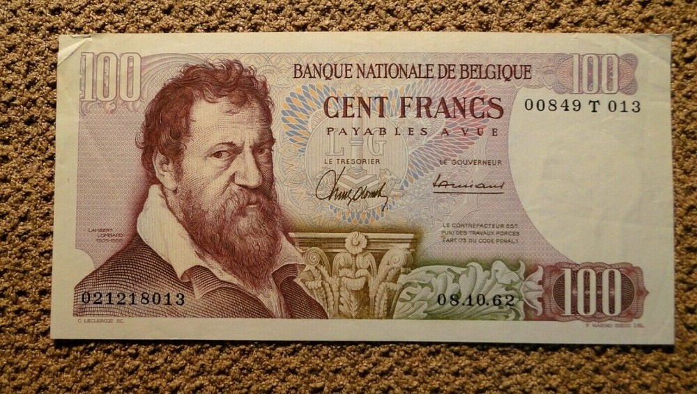 THREE BELGIUM BANKNOTES: 1000 AND TWO 100 FRANCS