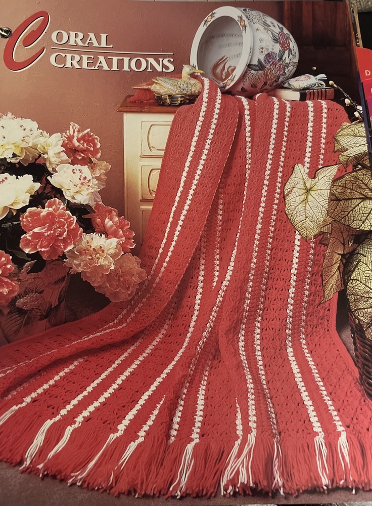 CROCHET Annie’s Afghan Quilt Club ~Coral Creation~PATTERN Only~