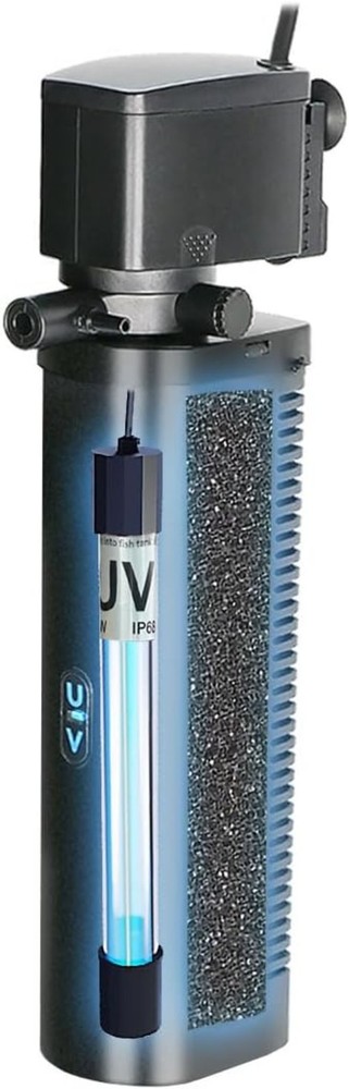 Advanced Internal Aquarium Filter - 200GPH U-V System for 20-100 Gallon Tanks