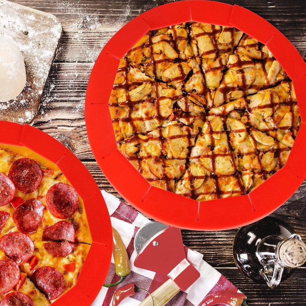 2 Pack Adjustable Silicone Pie Crust Shield Pie Bpa-Free Protectors Adjustable B