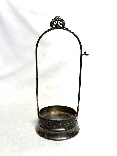 Antique Silver Plate Pickle Castor Frame Holder Stand Auroa Conn Old